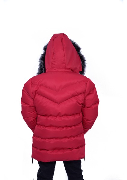 Kürklü Peluş Astarlı Çıkarılabilir Kapüşonlu Mont Erkek Çocuk Mont fırsatları