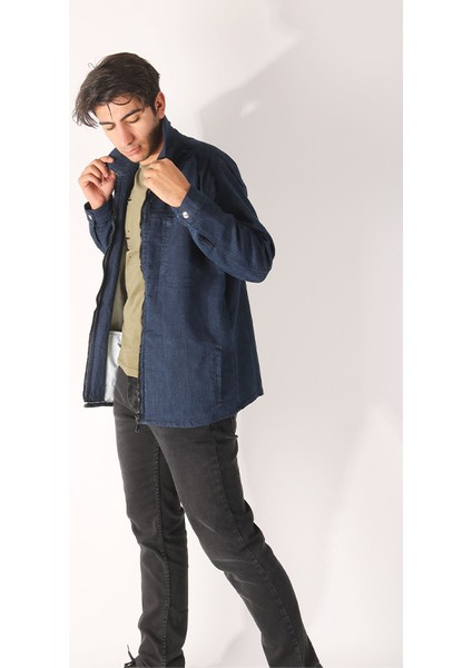 Erkek Oversize Lacivert Ince Mont fiyatları