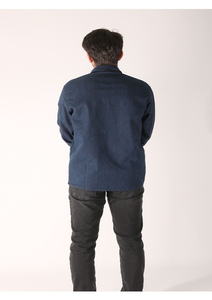 Erkek Oversize Lacivert Ince Mont fırsatları