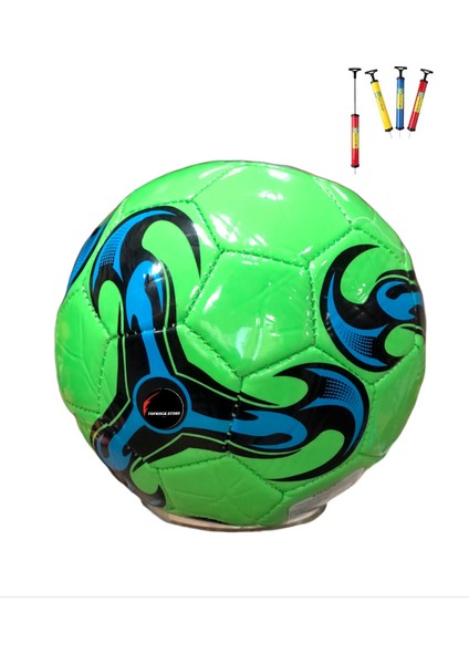 Küçük Futbol Topu 2 Numara Dikişli Şişirme Pompası Hediyeli
