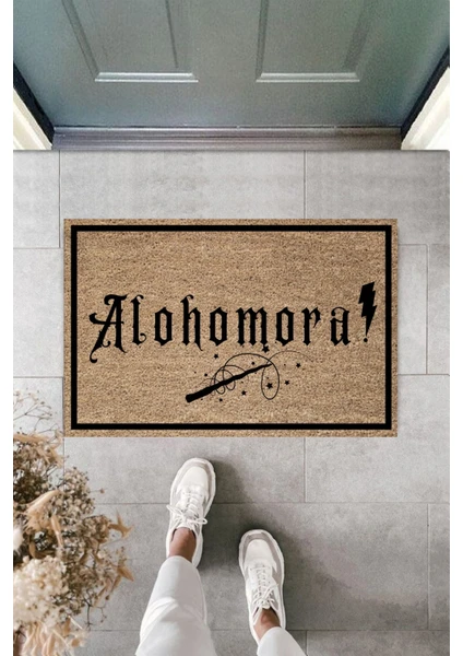 Dormot Home Modern Dijital Baskı Harry Potter Alohomora 70X45CM Kapı Önü Dekoratif Kapı Önü Paspası