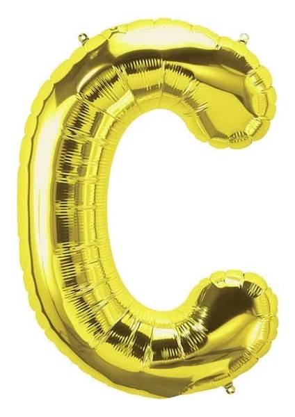 C Harf Folyo Balon Gold