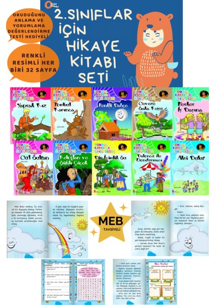 2. Sınıf Öğrencileri Için Okuma Kitabı Hikaye Seti Harry Evony Tongu Ata (Ciltli)