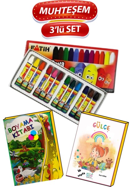 Çocuklar Için Boyama Kitabı+Hikaye (Ciltli)