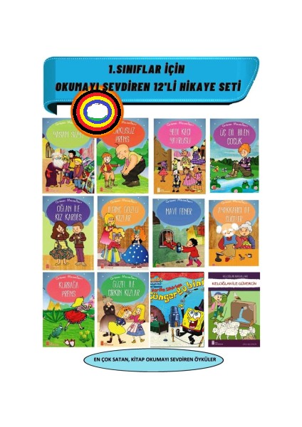 1.ve 2. Sınıflar Için Eğlenceli Rengarenk 12'li Okuma Dizisi (Ciltli)