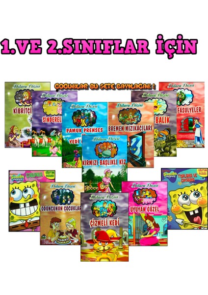 1.ve 2. Sınıflar Için Öğretmen Tavsiyeli 12'li Hikaye Kitabı Seti (Ciltli)