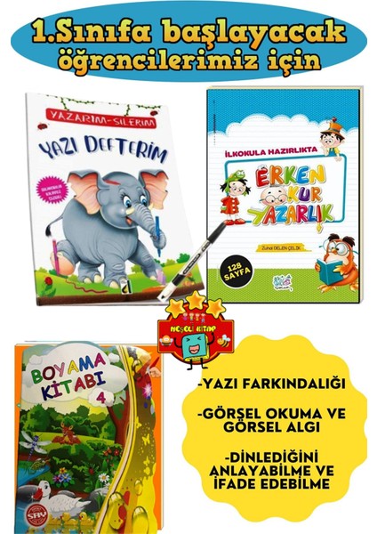 1. Sınıfa Başlayacak Öğrencilerimiz Için Süper Hazırlık Seti (Ciltli)