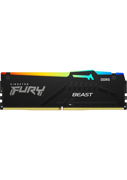 Fury Beast Rgb KF552C36BBEA/16 16GB (1X16GB) Ddr5 5200MHZ CL36 Siyah Gaming Ram (Bellek)
