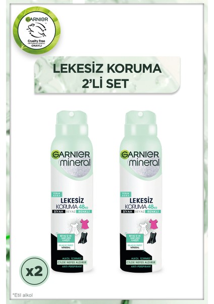 2'li Garnier Mineral Lekesiz Koruma Deodorant Seti