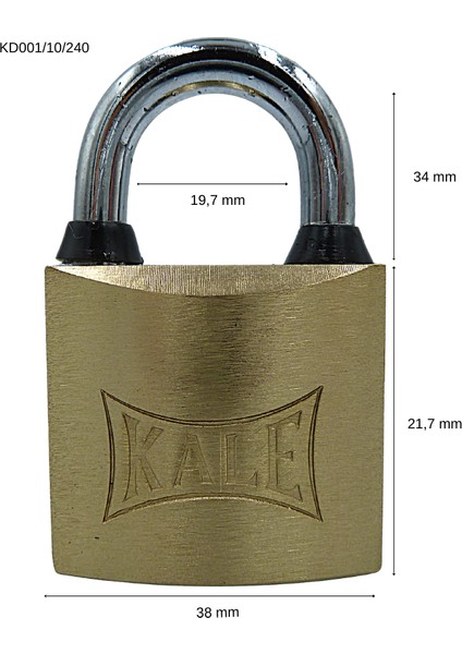 Asma Kilit Sarı 40mm