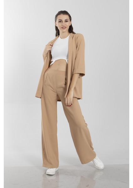 Camel Kimono Pantolon Ikili Krep Takım 0106314.09