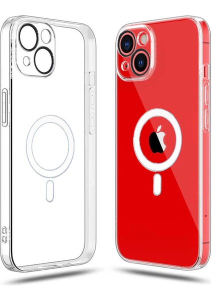 Apple iPhone 14 Kılıf Sert Transparan Arka Kamera Korumalı Porto