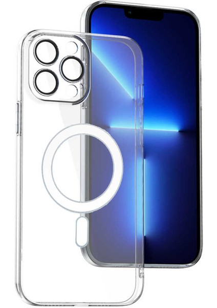 Apple iPhone 14 Pro Max Kılıf Sert Transparan Arka Kamera Korumalı Porto