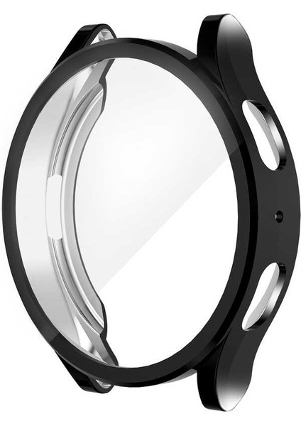 Samsung Galaxy Watch 5 44MM Kordon Silikon Önü Kapalı Renkli Gard 15 Siyah