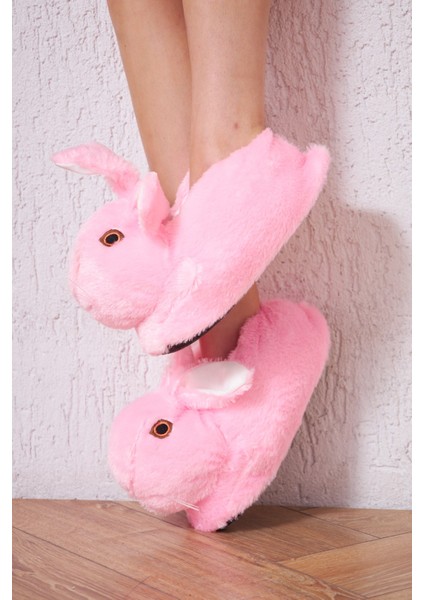 Peluş Tavşan Figürlü Yumuşacık Kaymaz ve Ses Yapmaz Tabanlı Ev Pandufu indirimleri