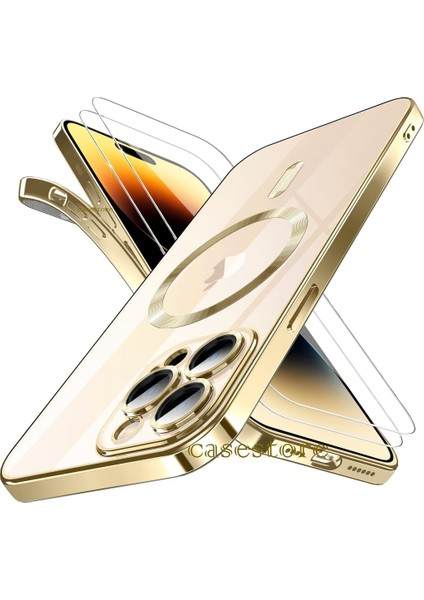 Iphone 14 Pro Kılıf Kamera Korur Parmak Izi Bırakmaz Çizilmez Kablosuz Şarj Elektroliz Magsafe