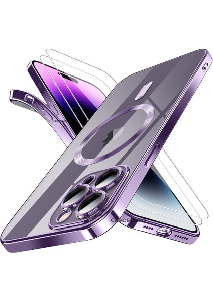 Iphone 14 Pro Kılıf Kamera Korur Parmak Izi Bırakmaz Çizilmez Kablosuz Şarj Elektroliz Magsafe