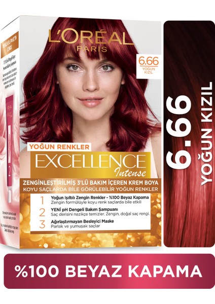 Excellence Intense 6.66 Yoğun Kızıl Saç Boyası 2'li Set