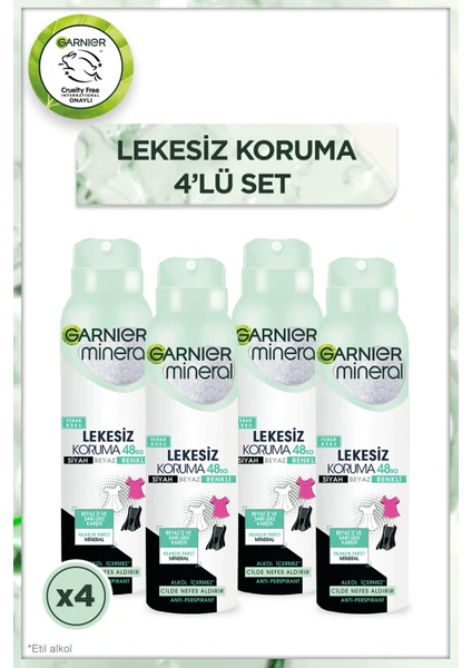 4'lü Garnier Mineral Lekesiz Koruma Deodorant Seti