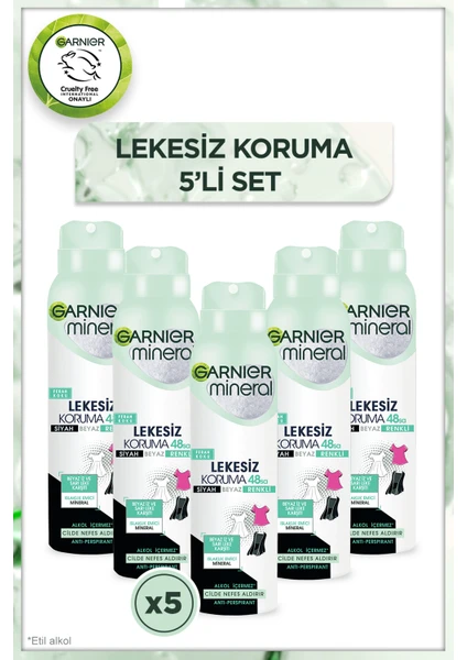 5'li Garnier Mineral Lekesiz Koruma Deodorant Seti