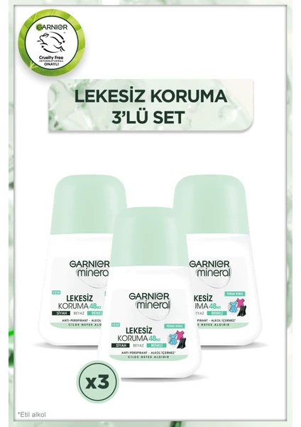 3'lü Garnier Mineral Lekesiz Koruma Roll-On Seti