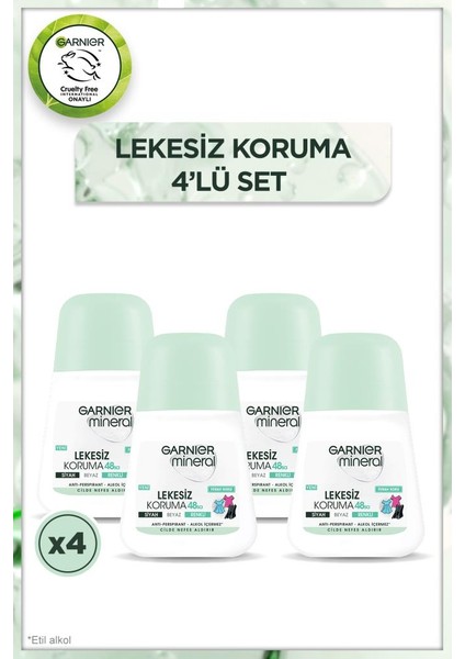 4'lü Garnier Mineral Lekesiz Koruma Roll-On Seti