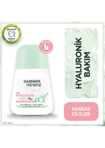 4'lü Garnier Mineral Hyaluronik Bakım Roll-On Seti