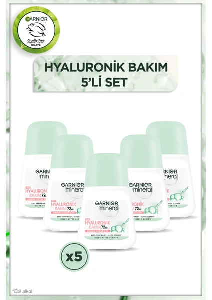 5'li Garnier Mineral Hyaluronik Bakım Roll-On Seti