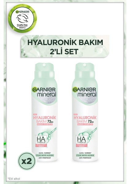 2'li Garnier Mineral Hyaluronik Bakım Deodorant Seti