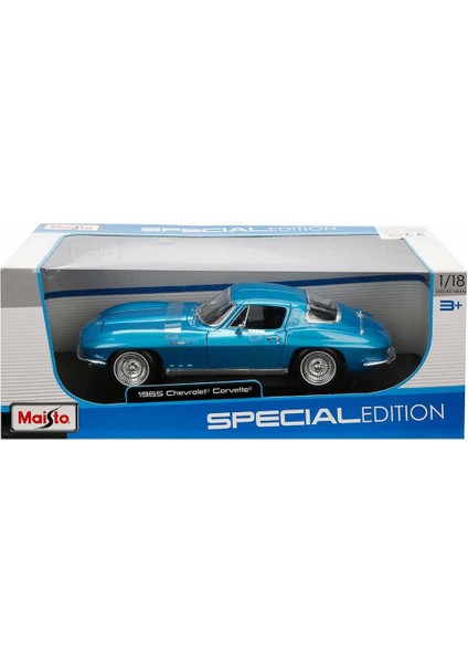 1:18 Maisto Chevrolet Corvette 1965 Model Araba - Mavi