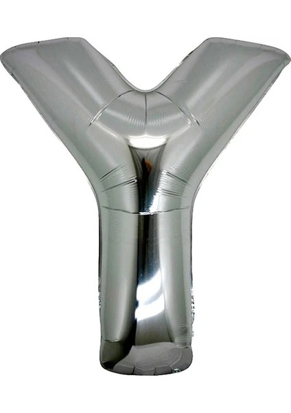 Y Harf Folyo Balon Gümüş Renk