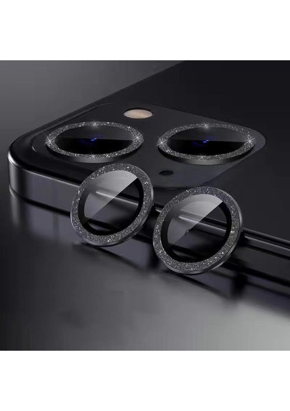 Apple iPhone 13/13 Mini Diamond Kamera Koruyucu Siyah