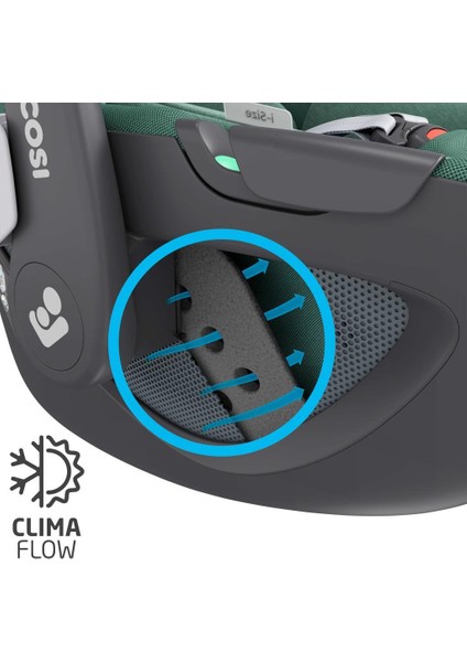 Adac'lı Pebble 360 Derece Dönebilen Yatabilen Bebek Oto Koltuğu ve Ana Kucağı 0-13 kg Essential Green