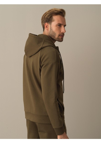 Erkek Haki Slim Fit Sweatmont fırsatları
