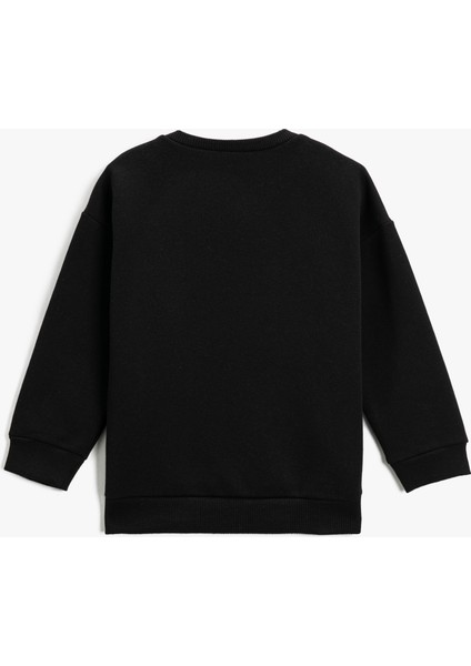 Baskılı Kapşonlu Sweatshirt Şardonlu Bisiklet Yaka fiyatları