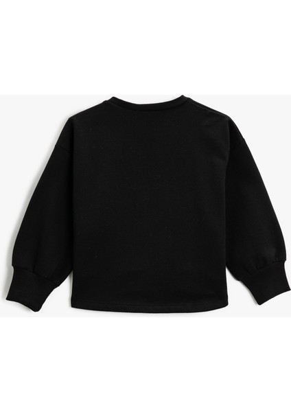 Ayı Baskılı Sweatshirt Pamuklu Bisiklet Yaka fiyatları