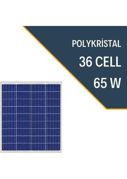 65W Polykristal Güneş Paneli