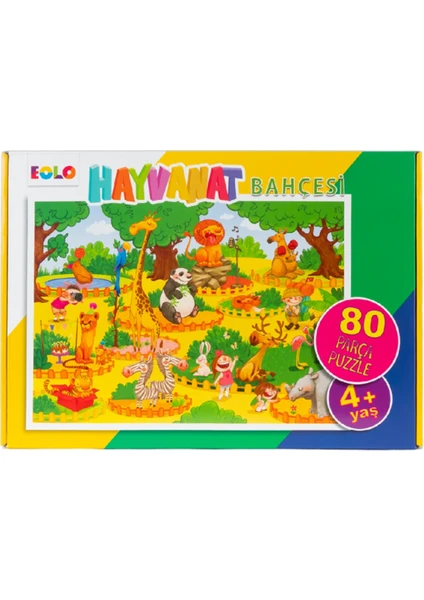 +4 Yaş Hayvanat Bahçesi ve Lunapark 2’li Puzzle Set (Eolo)