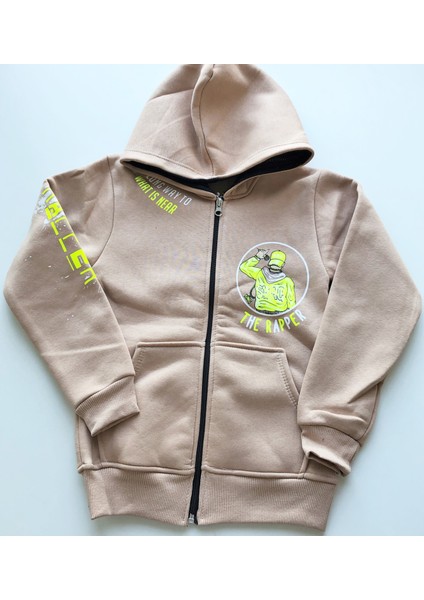 Mini Moni Kapüşonlu Cepli Içi Şardonlu Sweatshirt