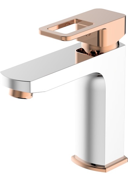 Salvo Plus Lavabo Bataryası Krome Rose Gold