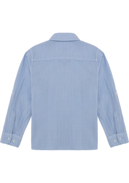 Erkek Çocuk Mavi Desenli Gömlek 50246578-VR036 fiyatları