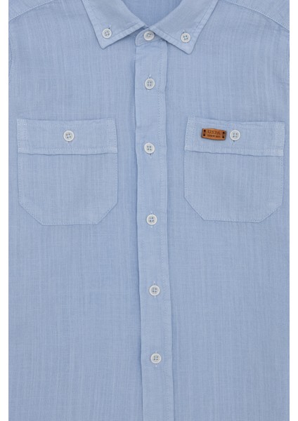 Erkek Çocuk Mavi Desenli Gömlek 50246578-VR036 modelleri