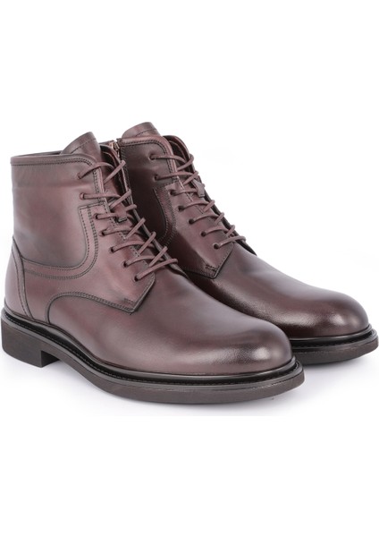 L4378 Deri Erkek Kürklü Bot Kahve modelleri