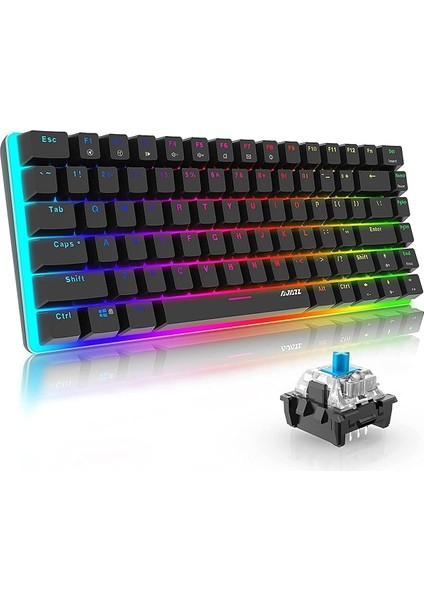 T60 Siyah/pembe/beyaz Mavi Switch Rgb Klavye Kablolu Gaming Oyuncu Klavyesi