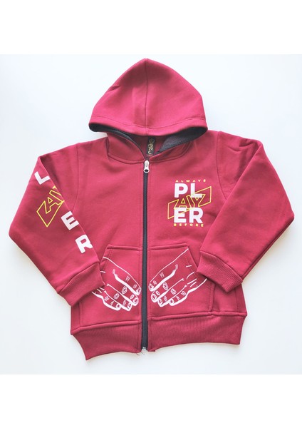 Mini Moni Kapüşonlu Cepli Içi Şardonlu Sweatshirt