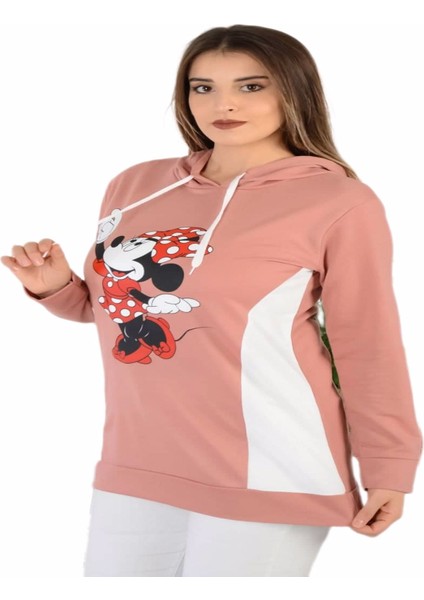 Kadın Kapüşonlu Baskılı Sweatshirt modelleri