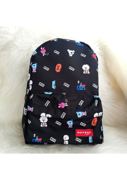 BT21 Siyah Okul Çantası