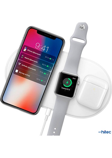 Air Power 3in1 Telefon/saat/airpods Wireless Kablosuz Şarj Istasyonu