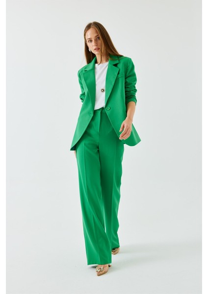 Yüksek Bel Pileli Palazzo Pantolon