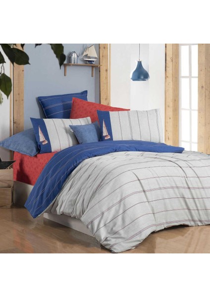 Kos Fancy Poplin Çift Kişilik Nevresim Takımı
